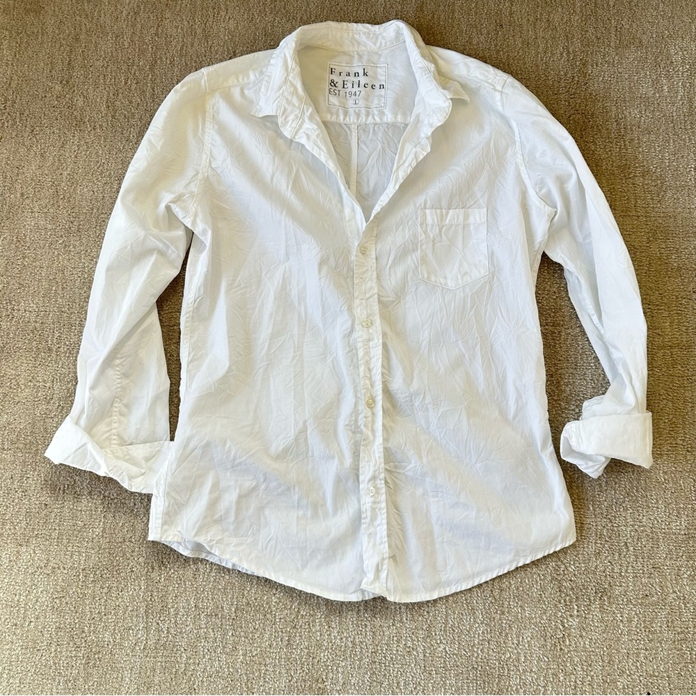 Frank and Eileen White Button-Up Shirt